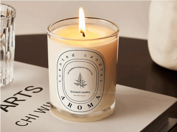 Gilded Night · Black & Gold Geometric Art Scented Candle