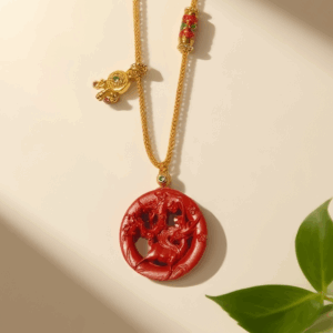 H38 Deer Flower Blooms cinnabar Plaque.