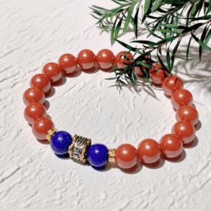 Bead Bracelet: Vermilion Mantra Blessing D95